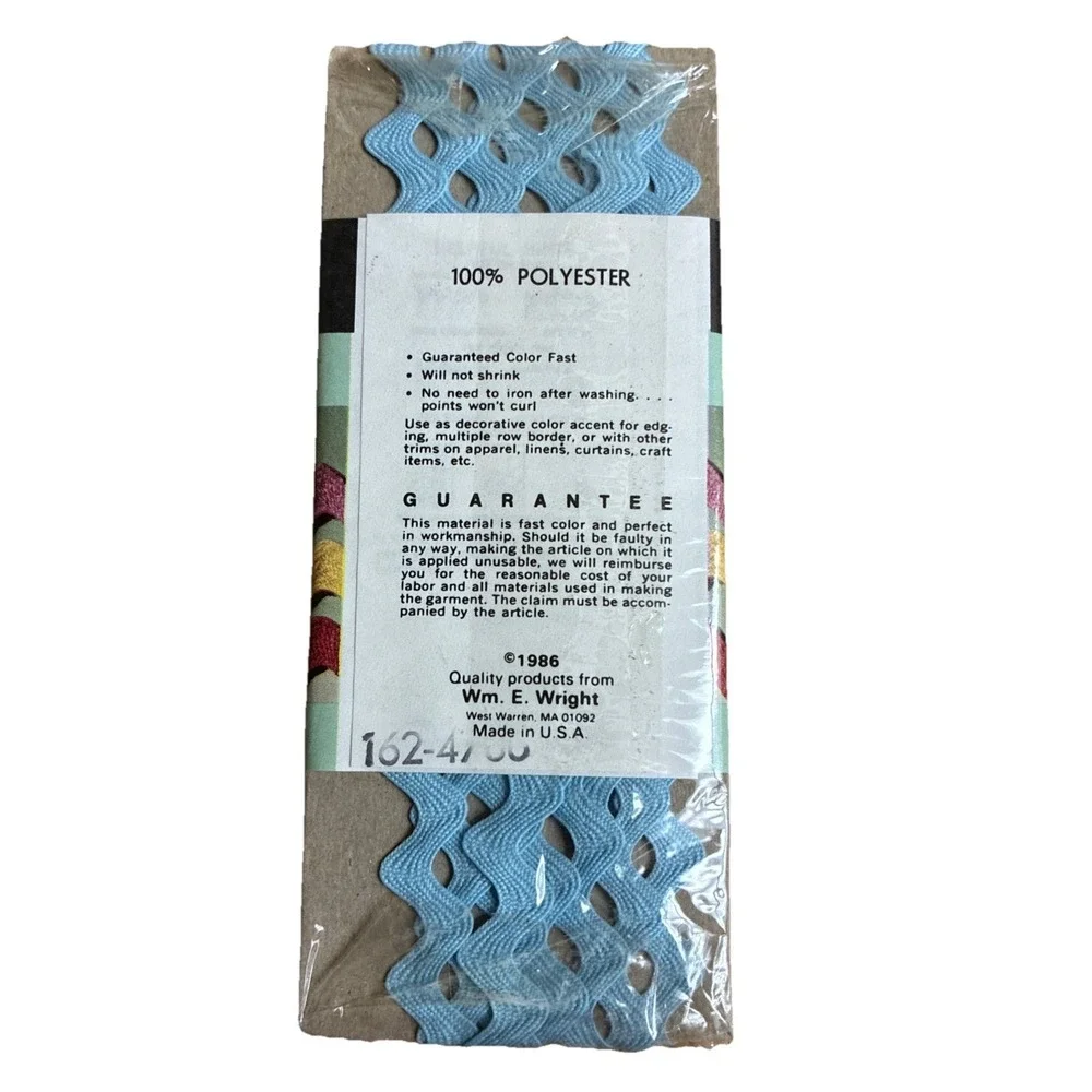 Wright's Sewing RICK RACK Pink Blue Medium 1/2